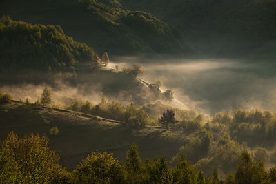 Mountain landscape in the spring season.