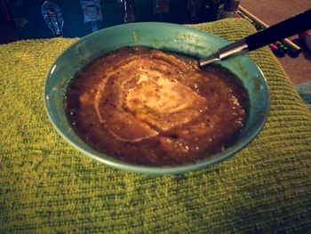 View of soup in bowl