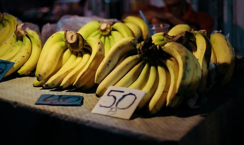 Close-up of fruits for sale at market stall