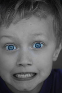 Close-up portrait of cute boy