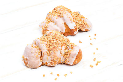 Close-up of chocolate cake in plate