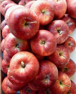 Full frame shot of apples in market