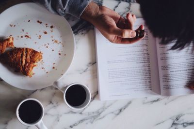 Cropped image of coffee cup