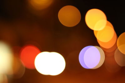 Defocused lights at night