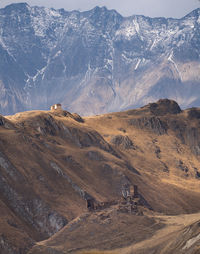 Scenic view of snowcapped mountains