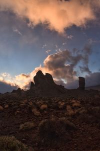 Rain clouds, and after them the last minutes of sunshine of the day, from the teide national park.