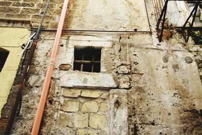 Low angle view of abandoned building