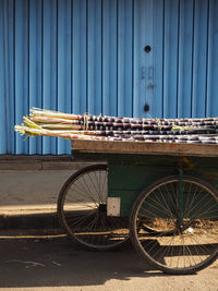 Sugar canes on cart