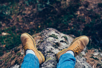 Low section of man on mountain