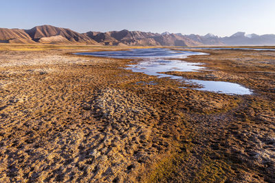 Scenic view of desert against sky