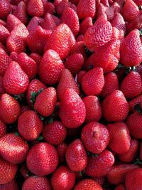 Full frame shot of strawberries