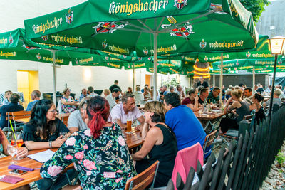 Group of people in restaurant