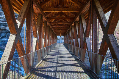 Low angle view of bridge against sky
