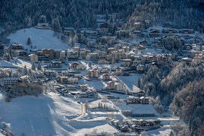 High angle view of city
