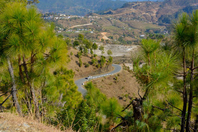 High angle view of landscape