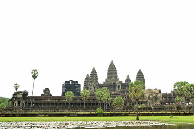 View of temple against clear sky