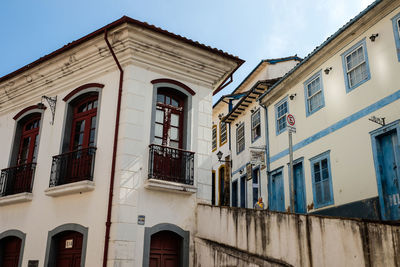 Low angle view of buildings against sky