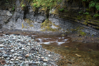 Scenic view of water flowing through rocks