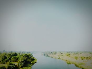 Scenic view of trees against sky