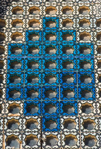 Full frame shot of blue flooring