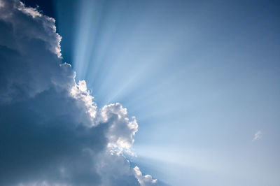 Sun rays from behind a cloud
