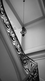 Low angle view of staircase at home