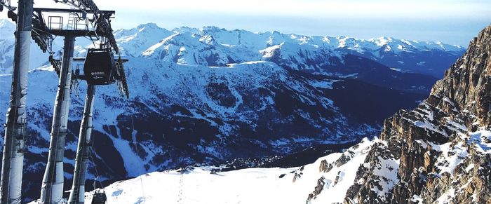 Snow covered mountain against sky