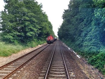 Railroad tracks on railroad track