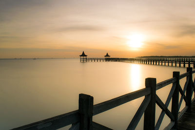 Scenic view of sunset over sea