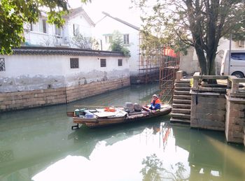 Boats in canal