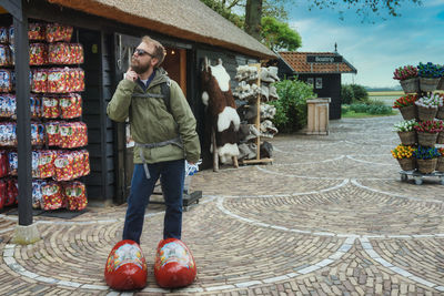 Full length of man standing outdoors