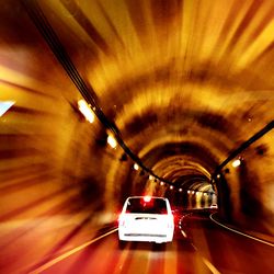 Blurred motion of tunnel