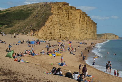 Group of people on beach