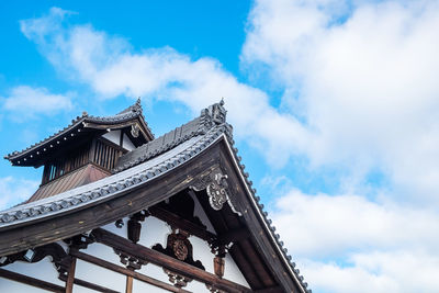 Low angle view of temple against sky