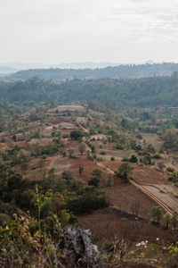 High angle view of landscape against sky