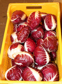 High angle view of fruits on table