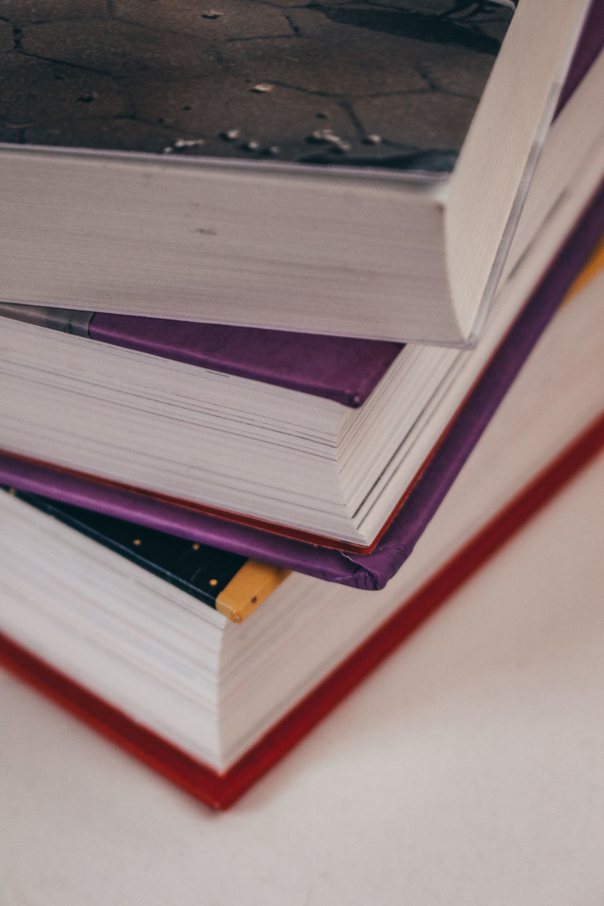 CLOSE-UP OF OPEN BOOK
