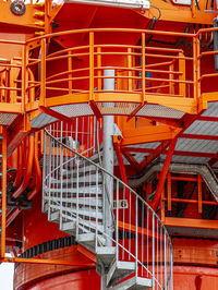 Low angle view of spiral staircase