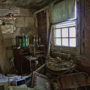 Interior of abandoned building