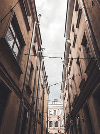 Low angle view of buildings against sky