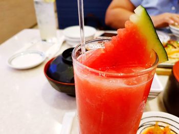 Close-up of drink on table