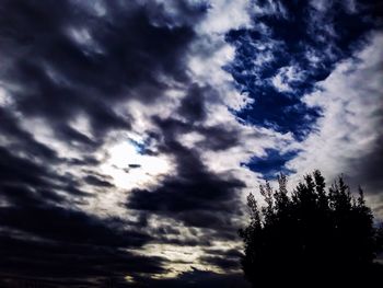 Low angle view of cloudy sky