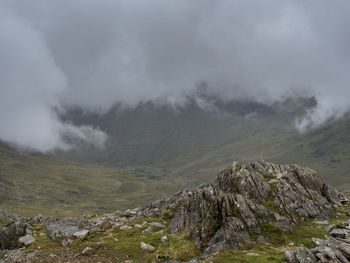 Scenic view of mountain against sky