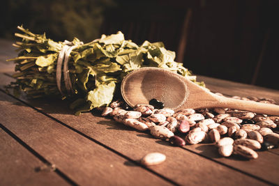 Close-up of bread on table