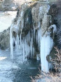 Scenic view of waterfall