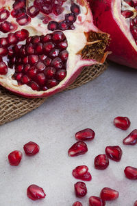 Close-up of fruits on table