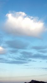 Low angle view of cloudy sky