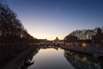 View of river at sunset