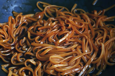 Close-up of spaghetti