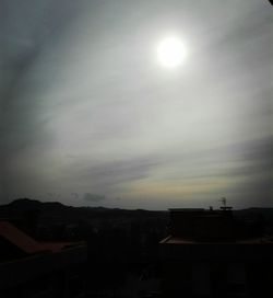 View of buildings against cloudy sky